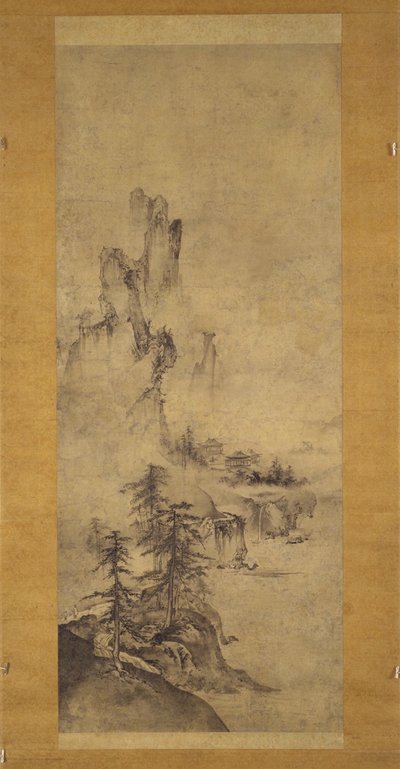 Landschaft mit Gebäuden von Oguri Sotan